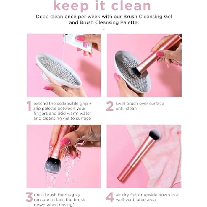 SCIENISH Other Professional Make Up Brushes Set 5Pcs With Synthetic Leather Case - Black - Image 3
